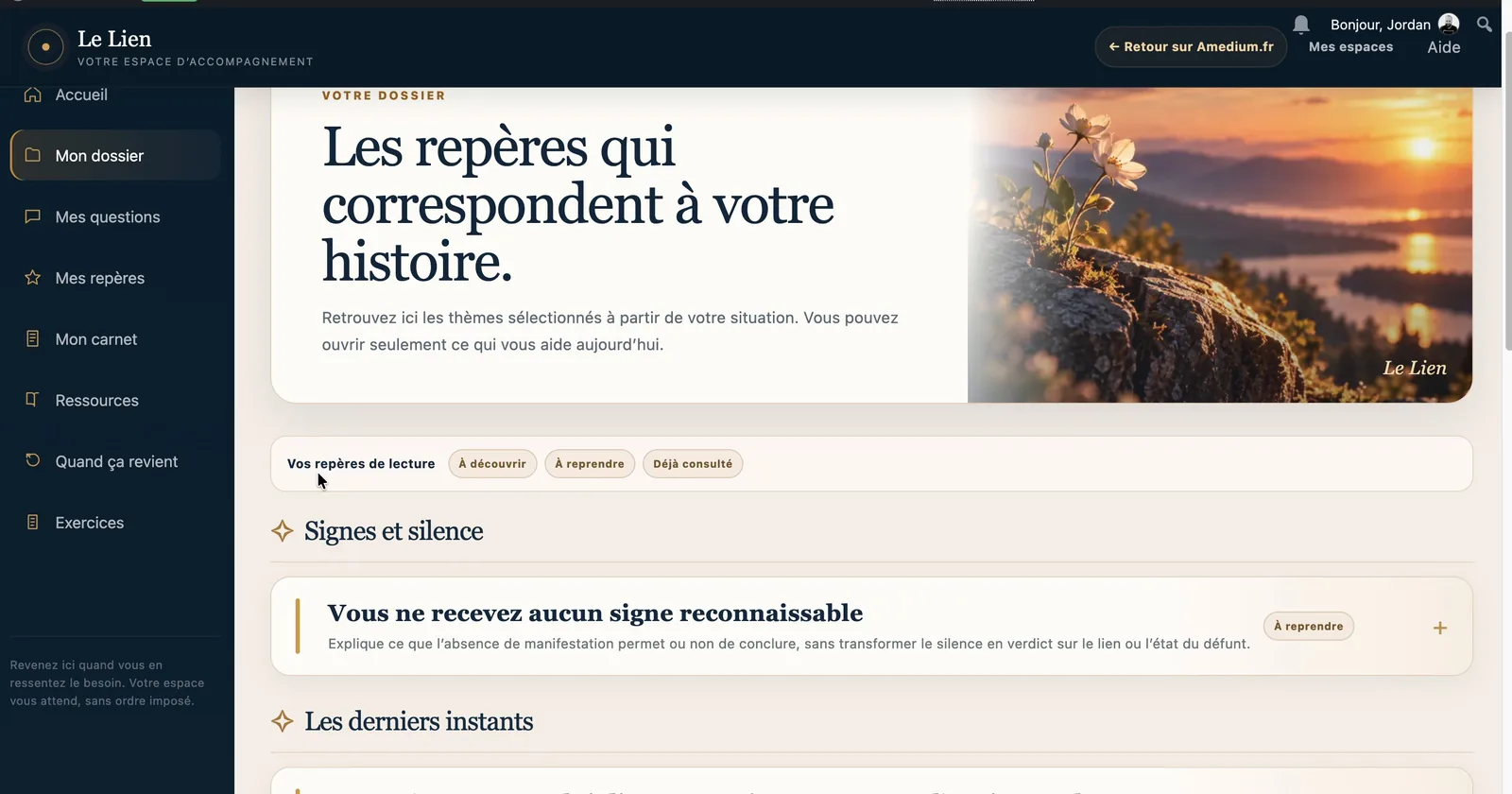 Dossier personnel Le Lien