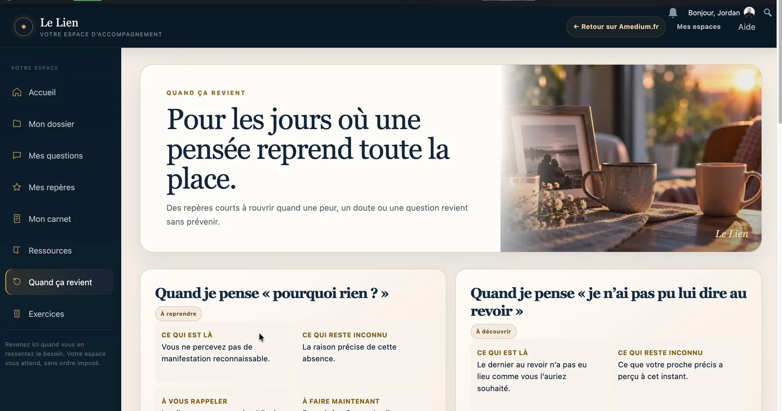 Quand ça revient dans Le Lien
